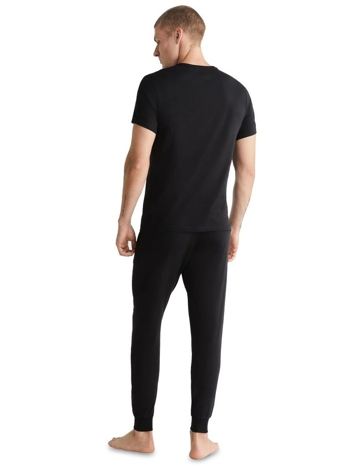 Chill Tee and Jogger Sleep Set in Black