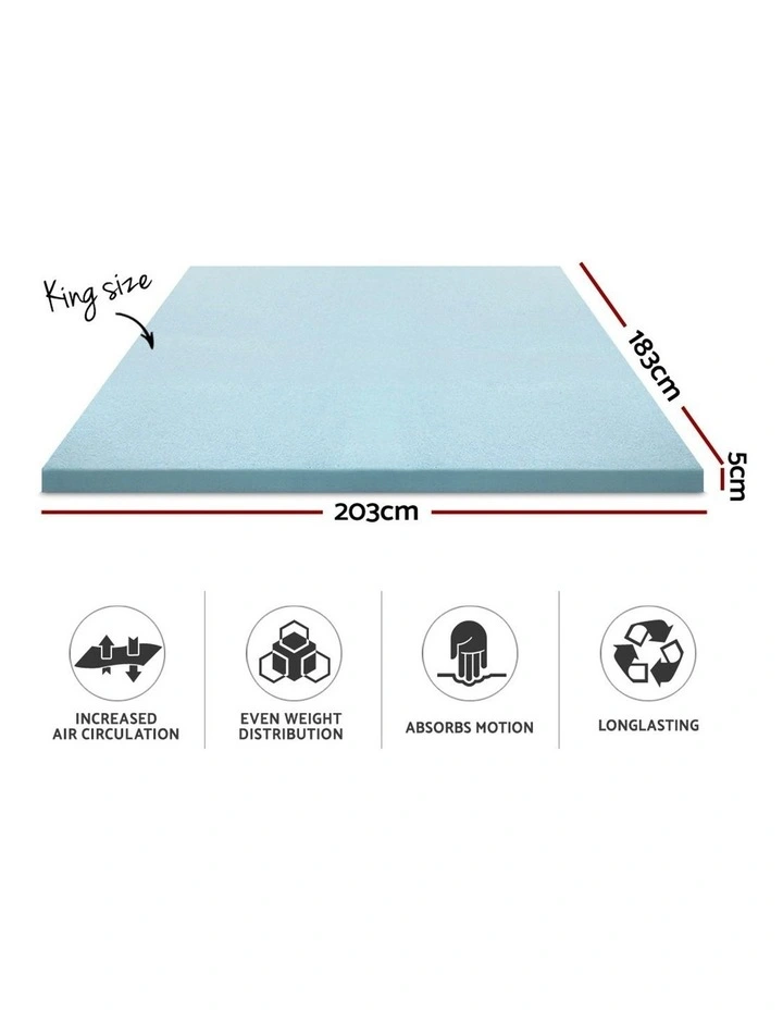 COOL GEL Memory Foam Mattress Topper
