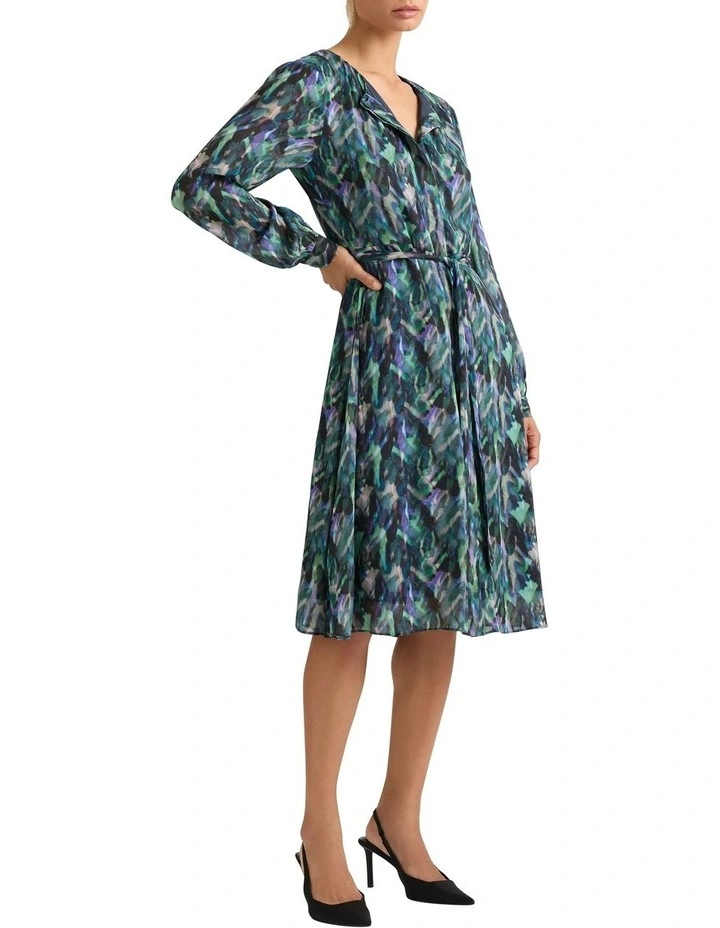 Tallula Midi Dress in Deep Sea Multi