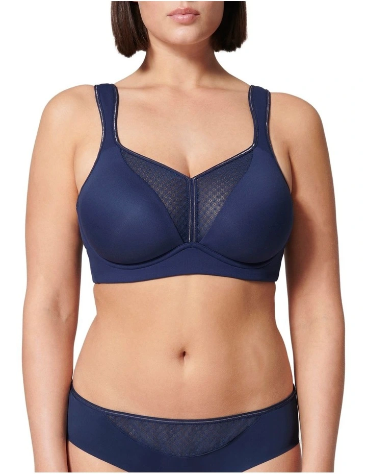Harmony Underwired Sports Bra in Blue