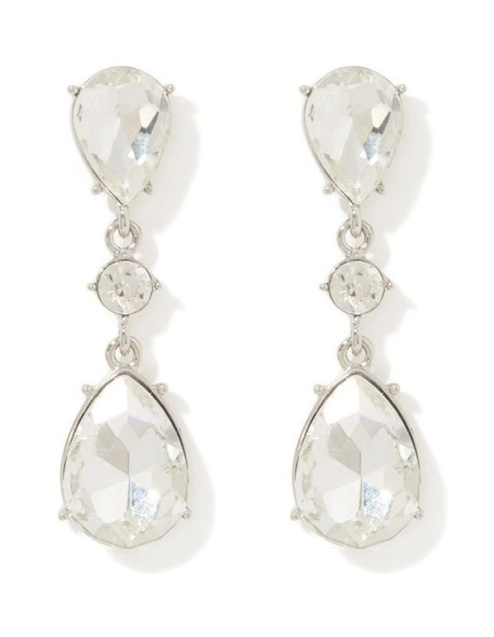 Signature Arya Tear Drop Earrings in Silver