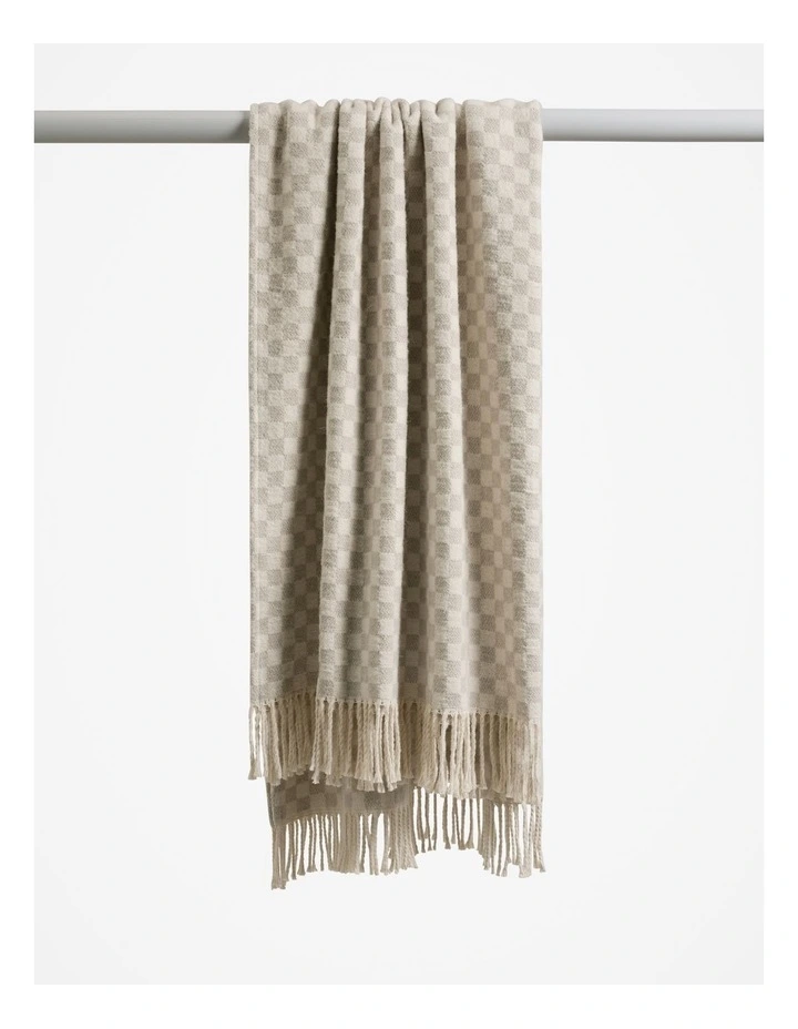 Recycled Cotton Milla Throw in Grey Marle