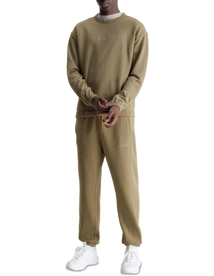 Sweat Pullover in Gray Olive