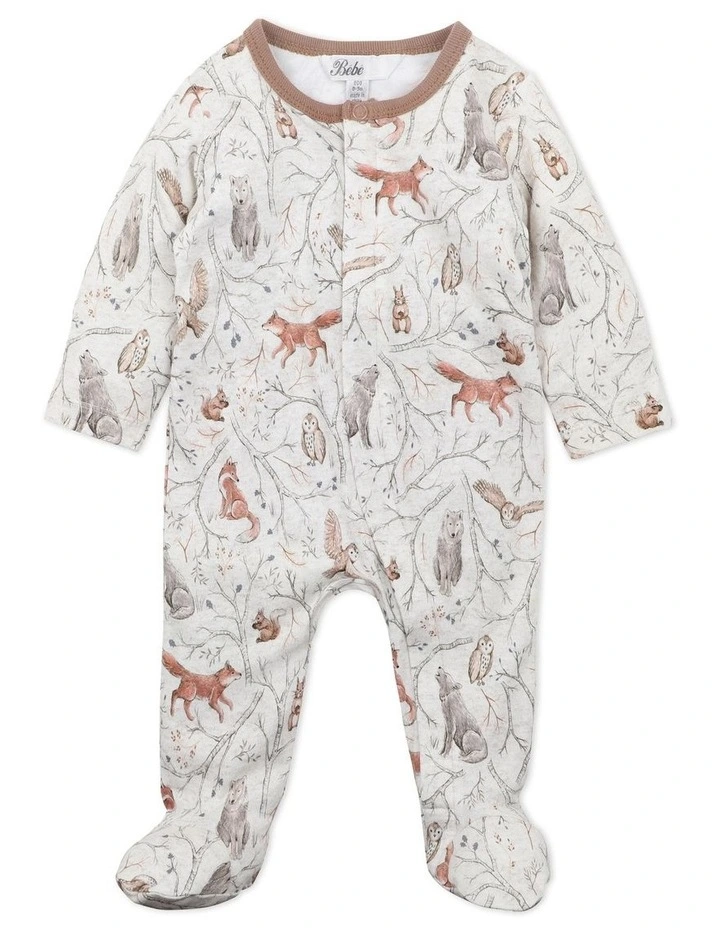Long Sleeve Zip Onsie in Eli Print