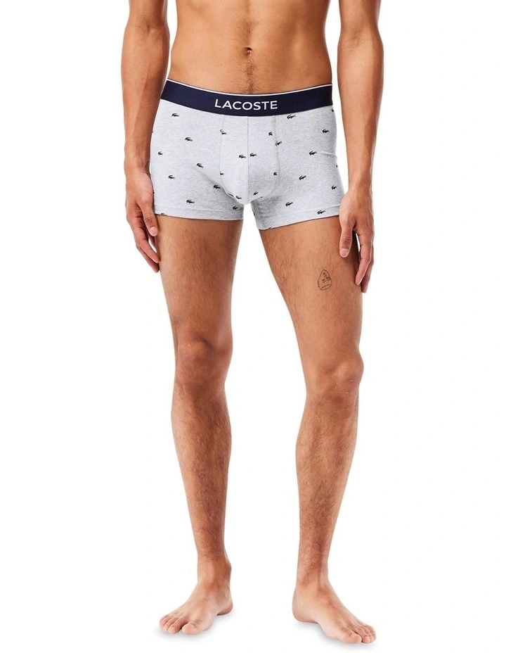 Casual Logo Trunks 3 Pack in Methylene/Silver