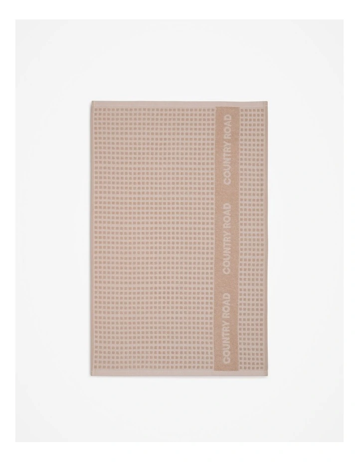 Australian Cotton Elli Tea Towel in Fawn