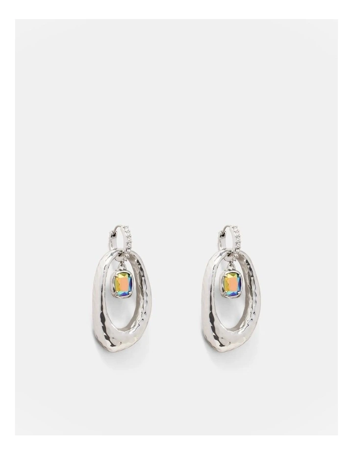 Reflective Earrings in Electric Pink