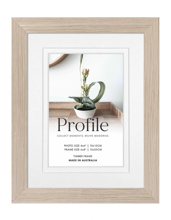 Australia Made Timber Photo Frame 6x8"/4x6" in Polar Birch