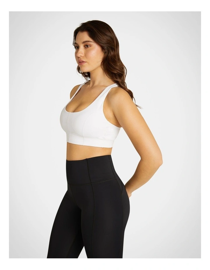 Energise Medium Impact Sports Bra in White