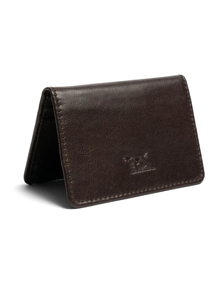 Lewis Tops Track Card Holder in Chocolate Brown