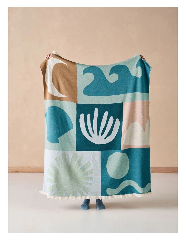 Beach Day Blanket in Saltwater