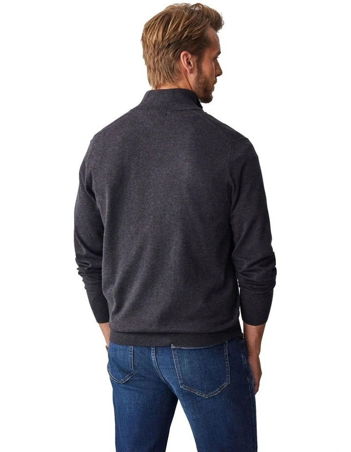 High Flex Half Zip Knit in Charcoal