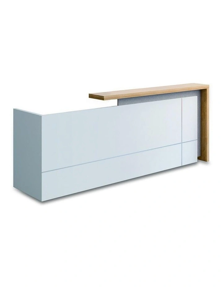 Ziva Reception Desk 2.4M With Left Panel White