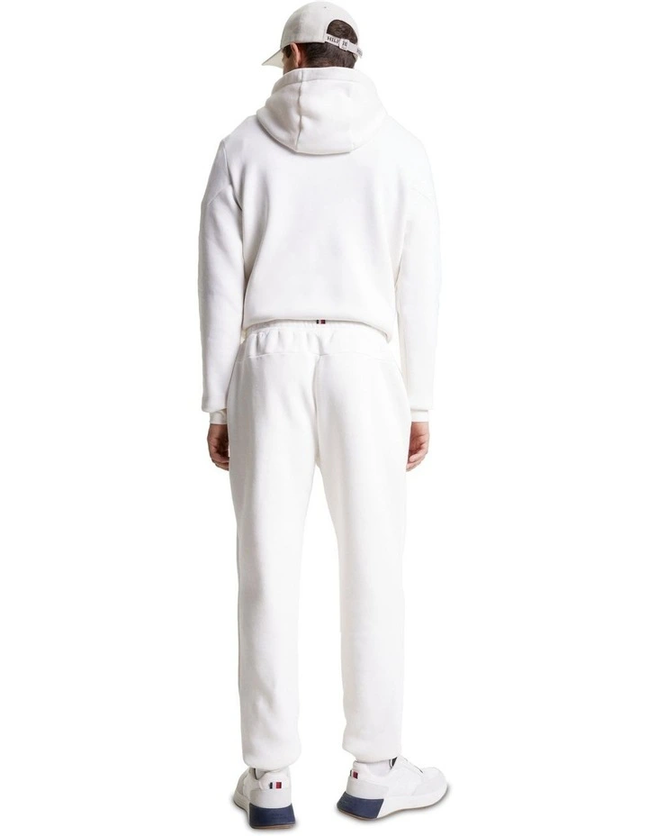 Sport Graphic Logo Cuffed Joggers in White