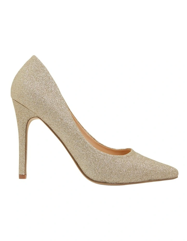 Harbour Heeled Shoes in Gold Glitter