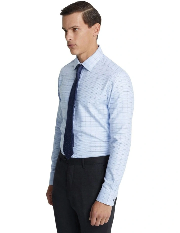 Beckton Check Shirt in Navy
