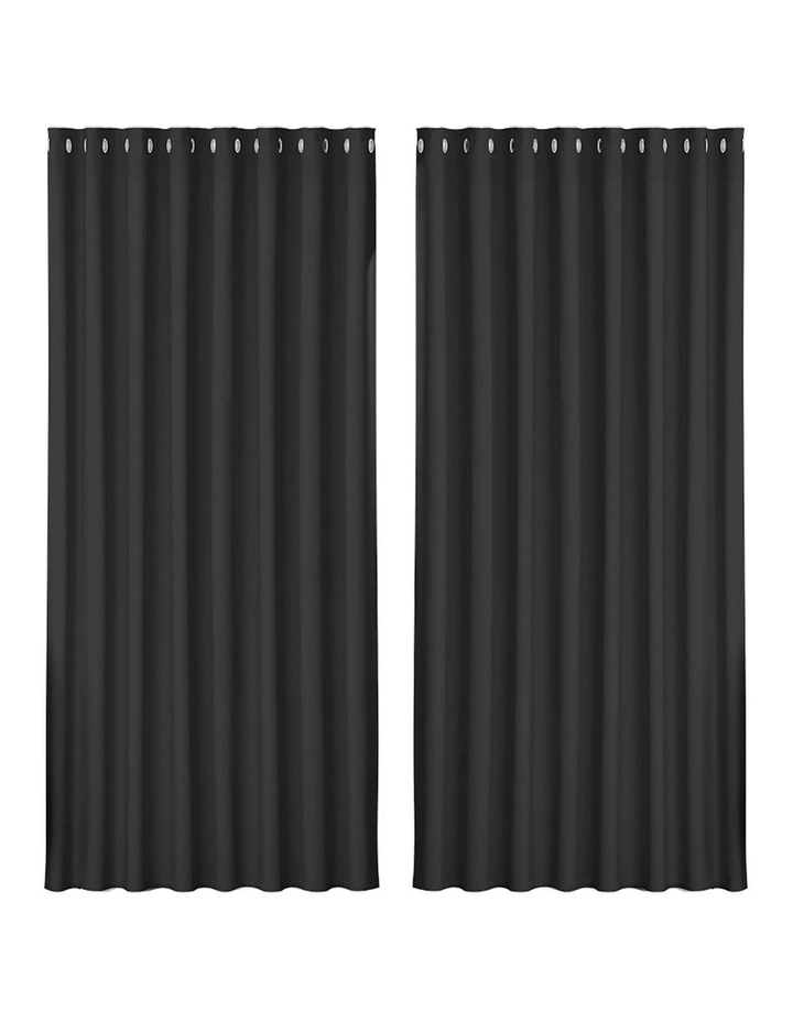 2X Blockout Curtain Eyelet in Black