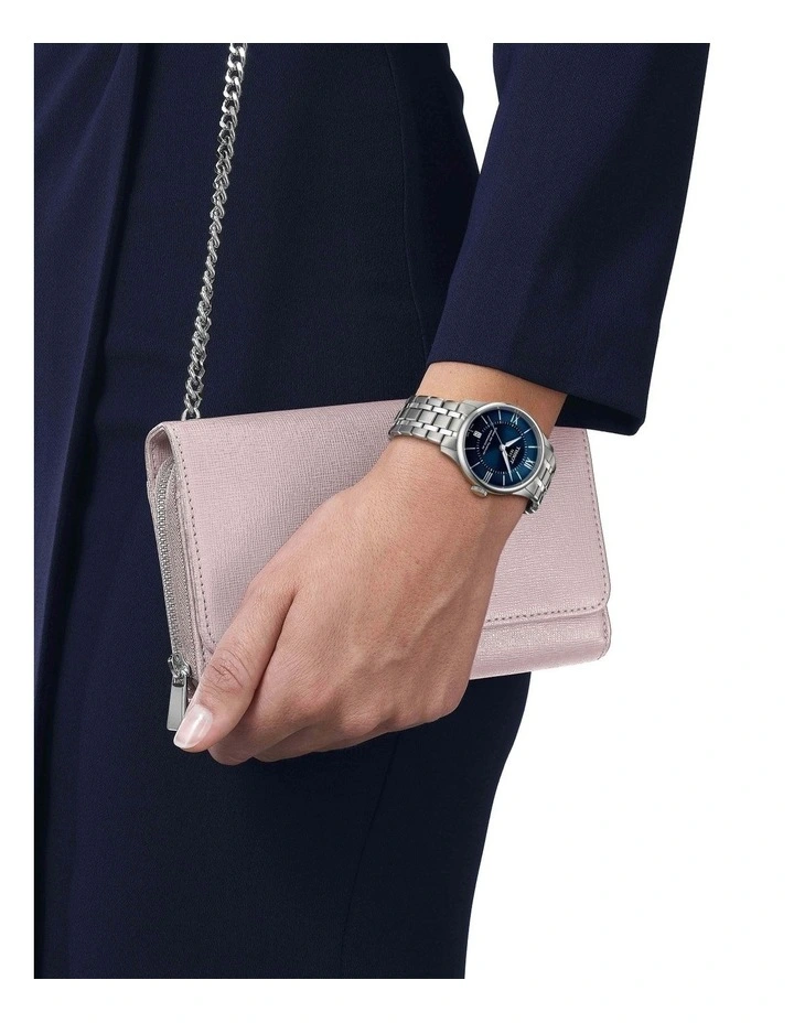 Chemin des Tourelles Powermatic 80 34mm T1392071104800 Watch in Blue