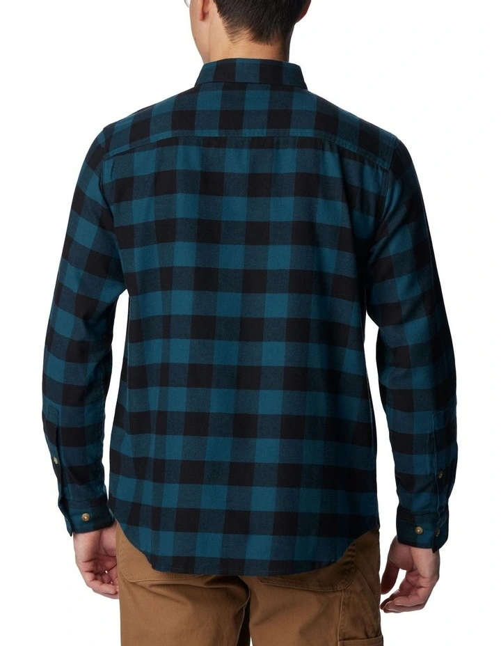 Cornell Woods Flannel Long Sleeve Shirt in Night Wave Buffalo