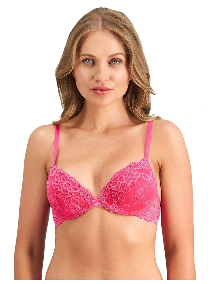 My Fit Lace Push Up Bra in Pink
