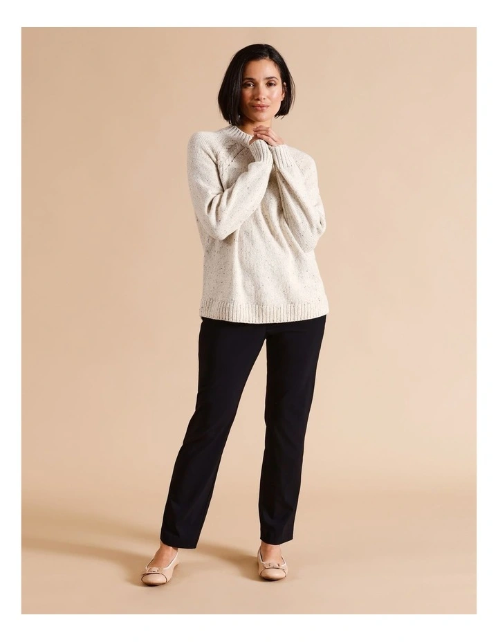 Sustainable Viscose Blend Wardrobe Staple Straight Pant in Black