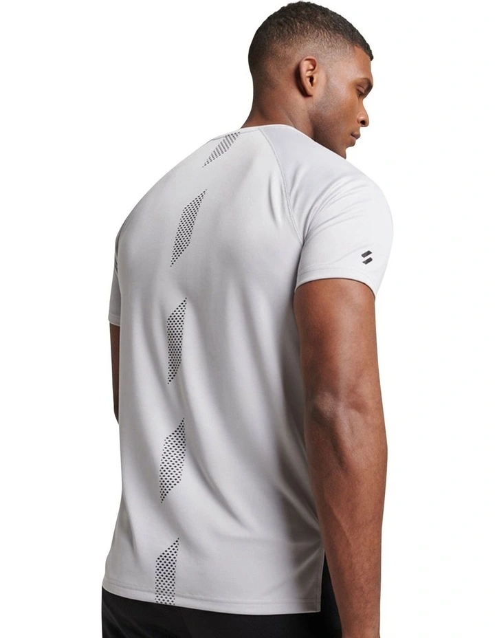 Train Active Graphic Tee in Moonlight Grey