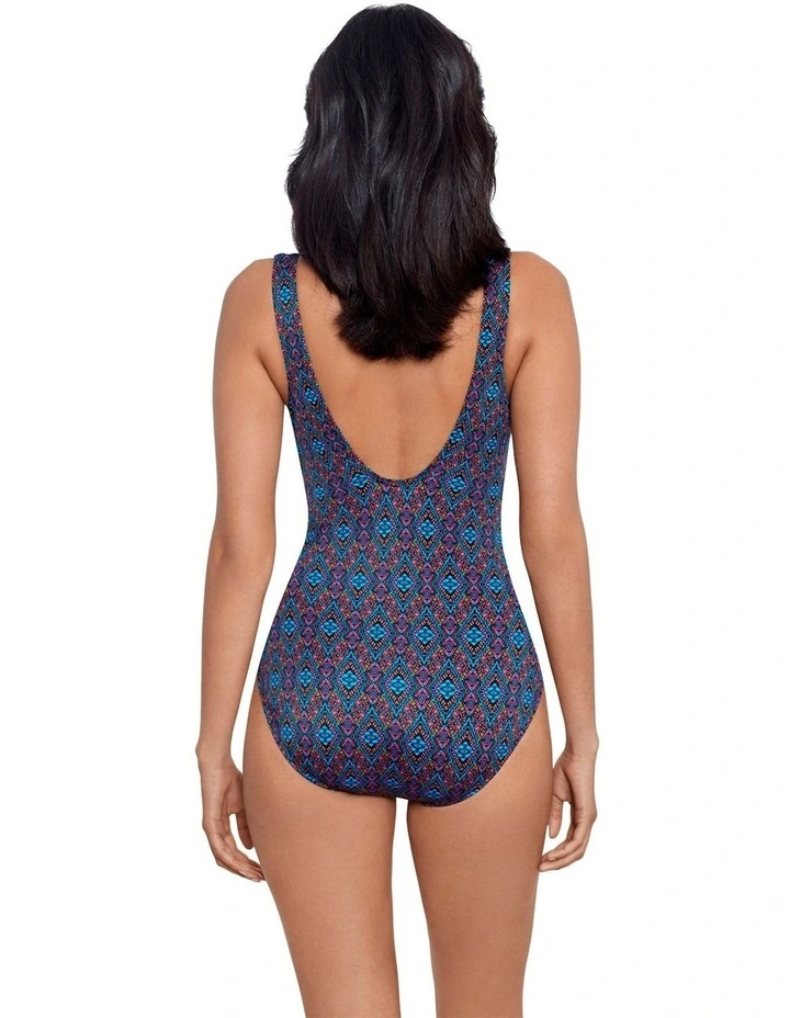 Romani Criss Cross Escape Underwired Shaping Swimsuit in Multi