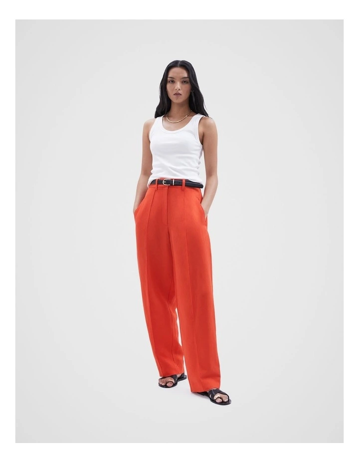 Tailored Seam Detail Pant in Orange