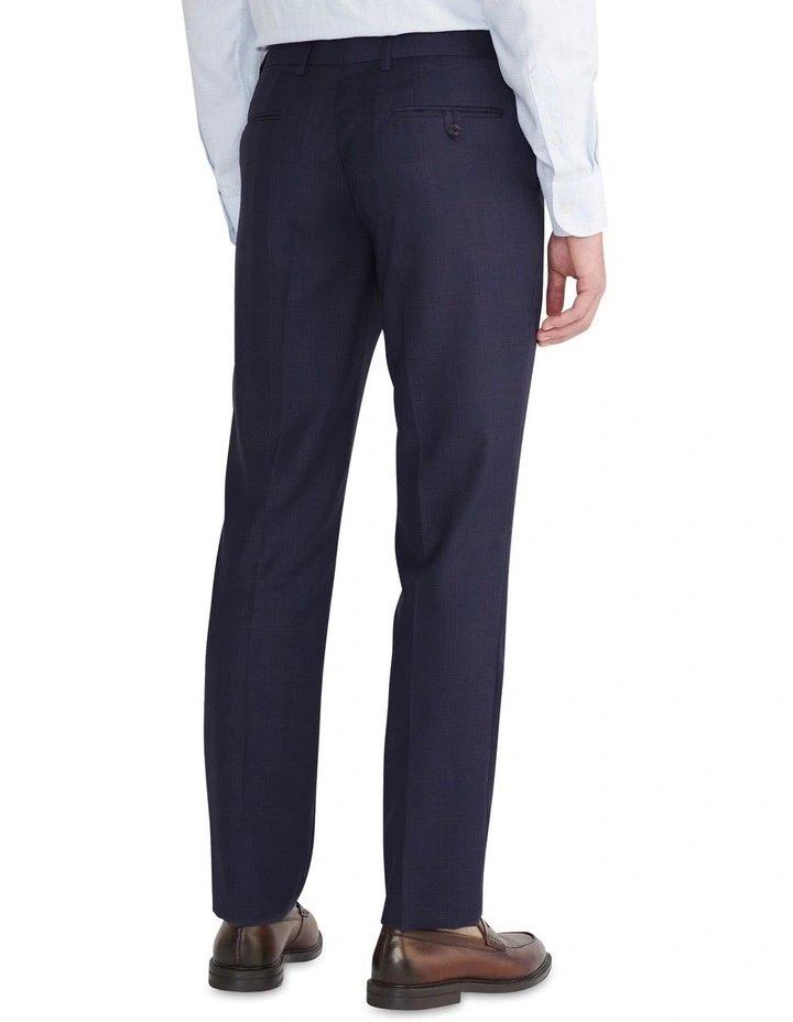 Wool Glen Check Tailored Suit Pant in Charcoal