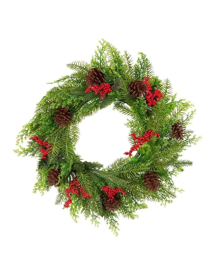 Pine Cone Christmas Wreath 50cm