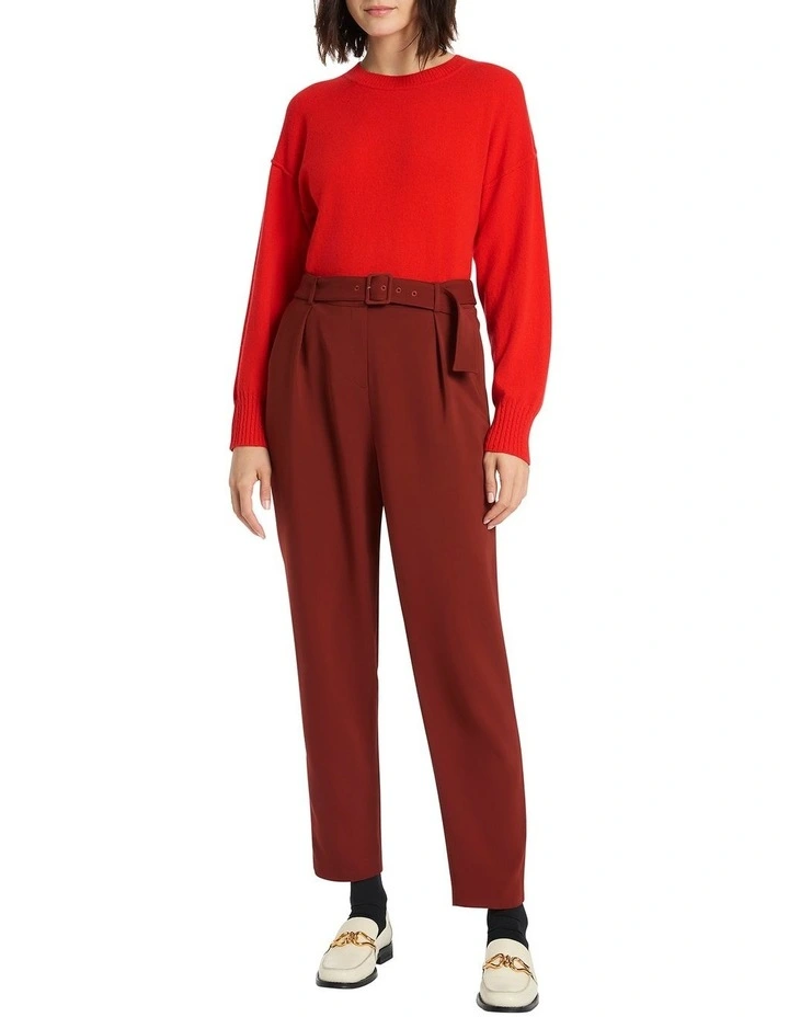 Cinda Crepe Pant in Walnut
