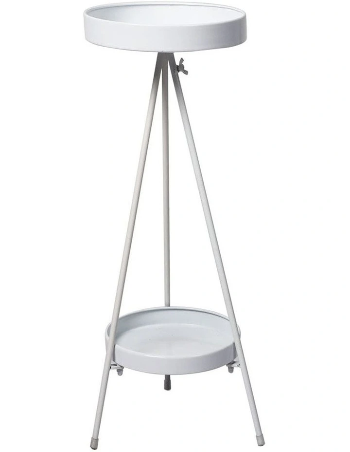 2 Tiers Outdoor Indoor Plant Stand in White