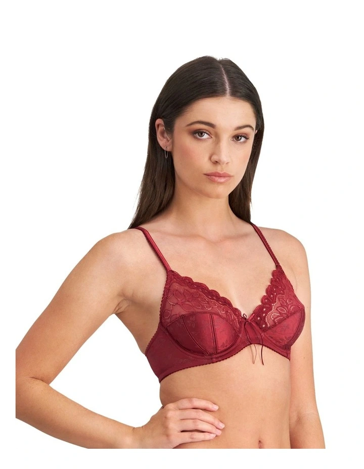 Yvette Underwire Bra in Tibetan Red