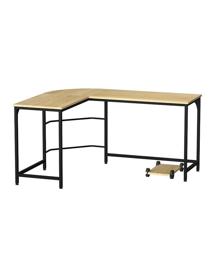 L-Shaped Computer Desk in Oak