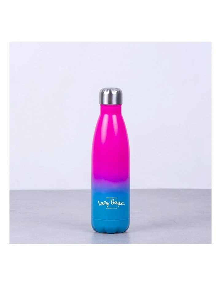 Lazy Dayz Daily Drink Bottle 500ml Pink Blue Ombre