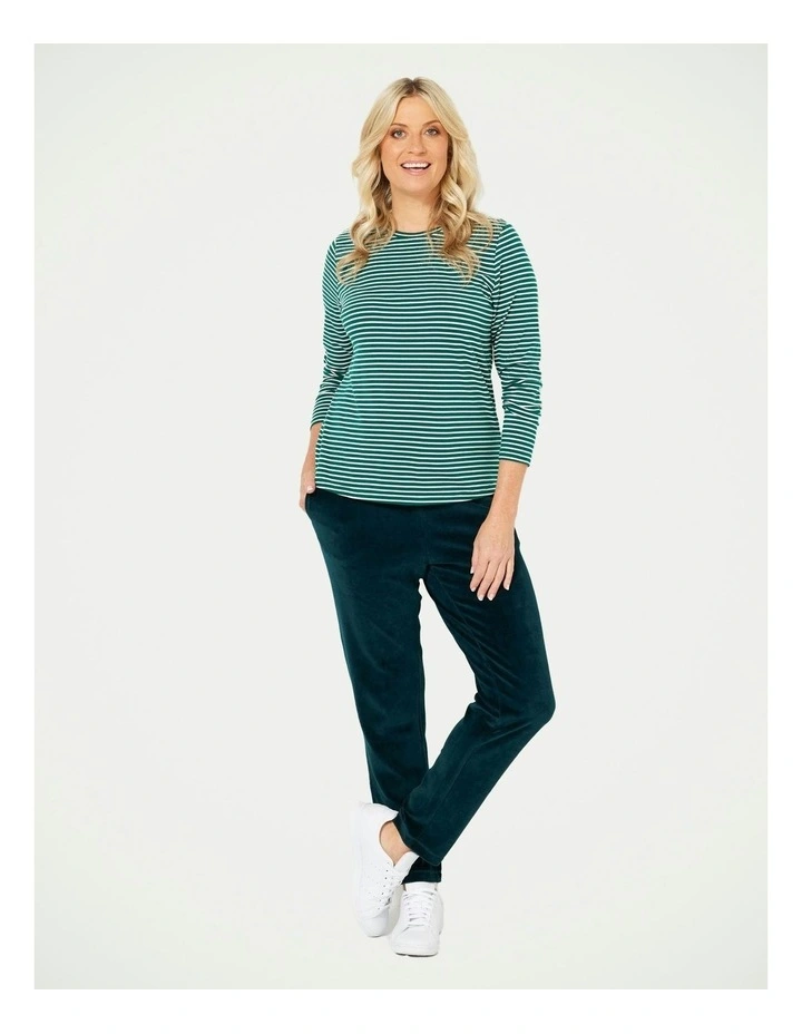 Rachel Long Sleeve Stripe Top in Mint