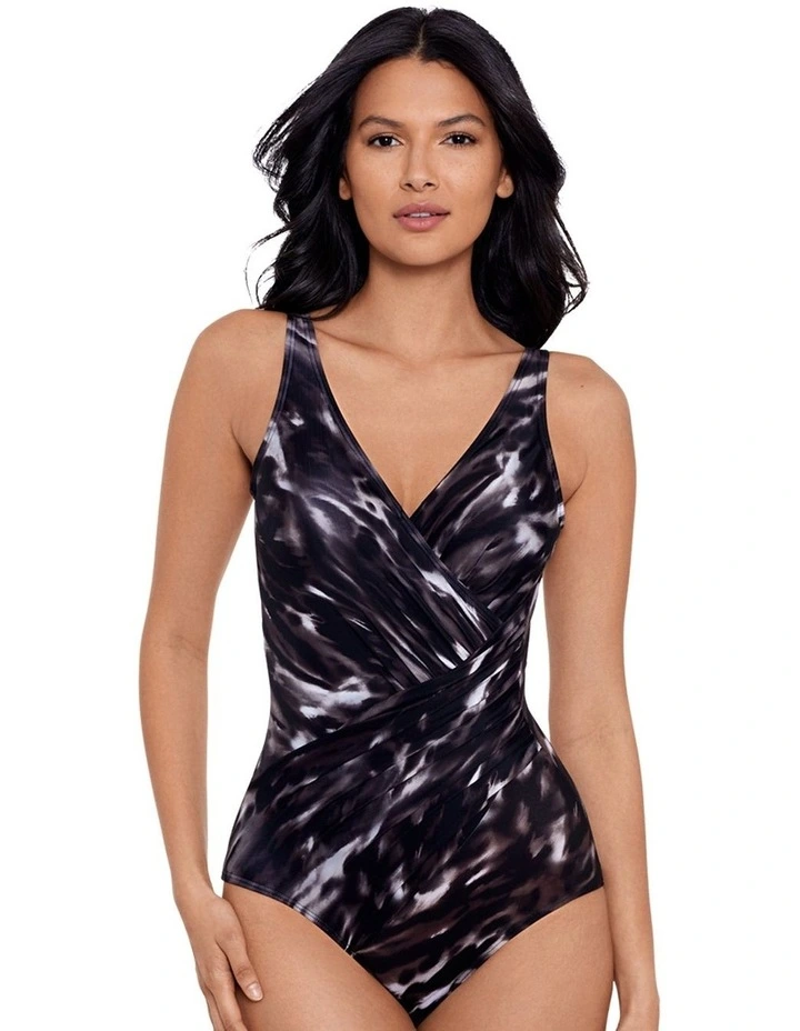 Tempest Oceanus DD Cup Underwired Shaping Swimsuit in Black/Brown