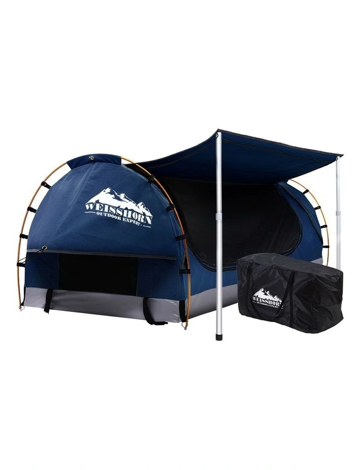 Deluxe Double Size Camping Tent Dark Blue