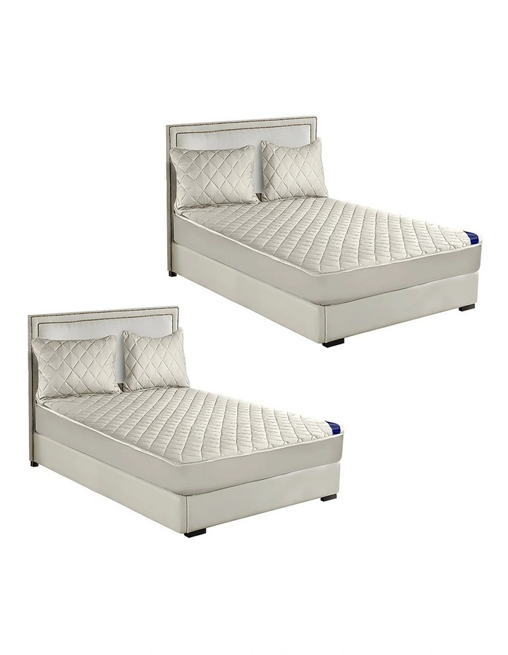 Mattress Cover Bed Protector wWth Pillow Covers 183cm in White