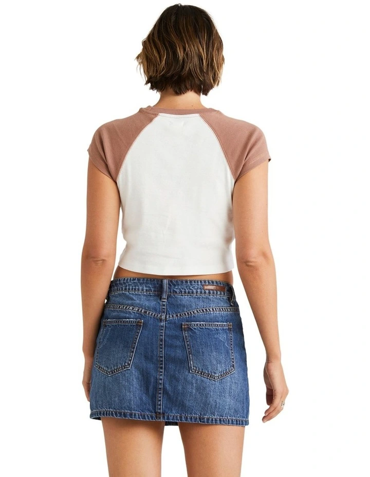 Bliss Raglan T-shirt in Salt Crystal