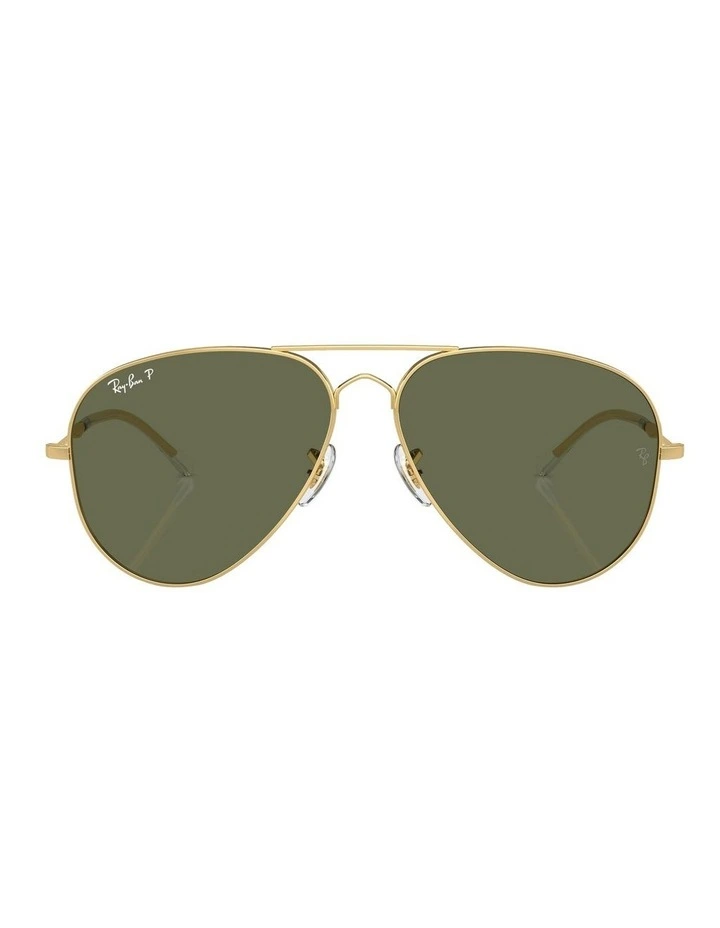 Old Aviator Polarised Sunglasses in Gold