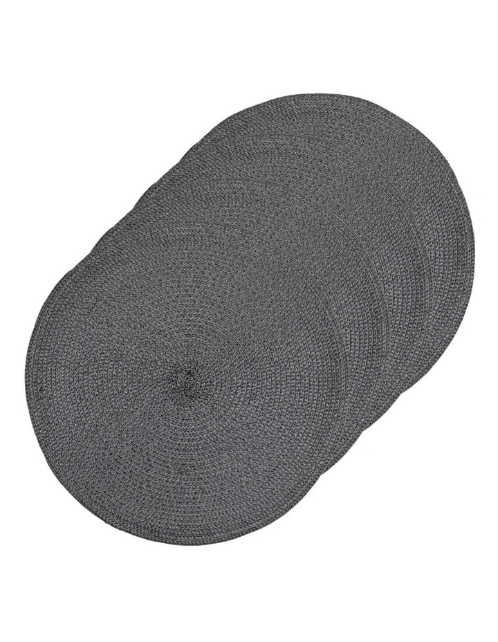 Oslo Placemat 4 Pack in Charcoal