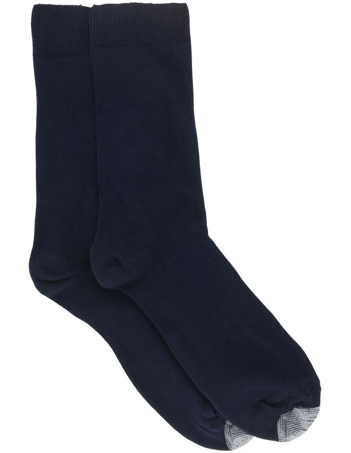 Loose Top Socks in Navy