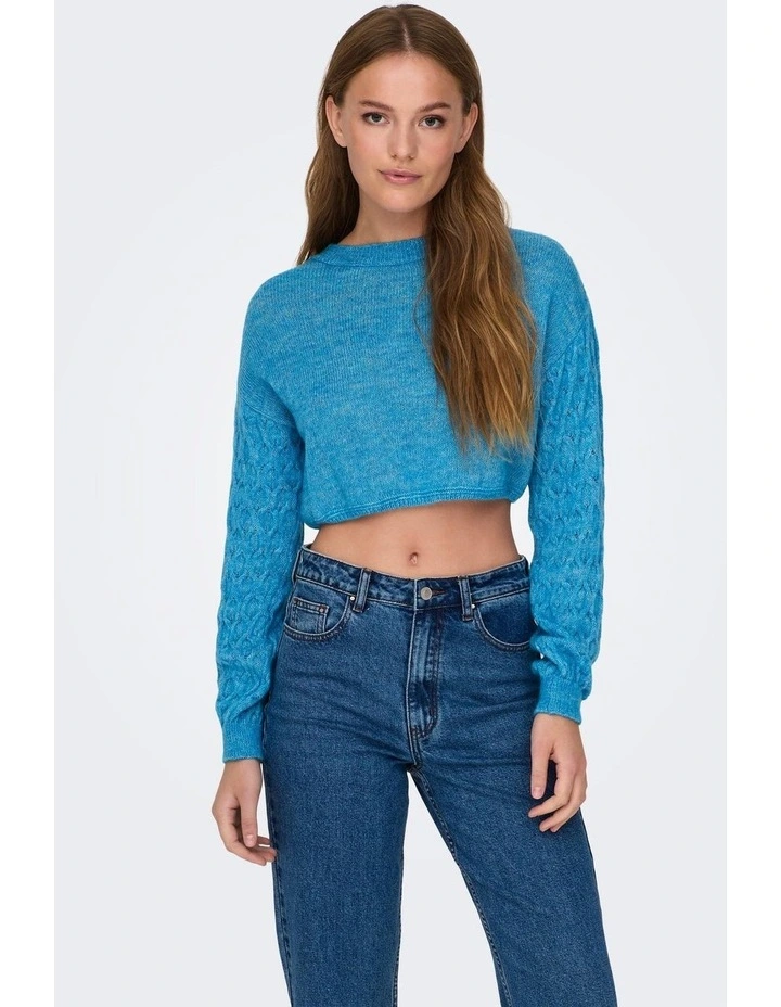 Tirona Cropped Knit in Blue