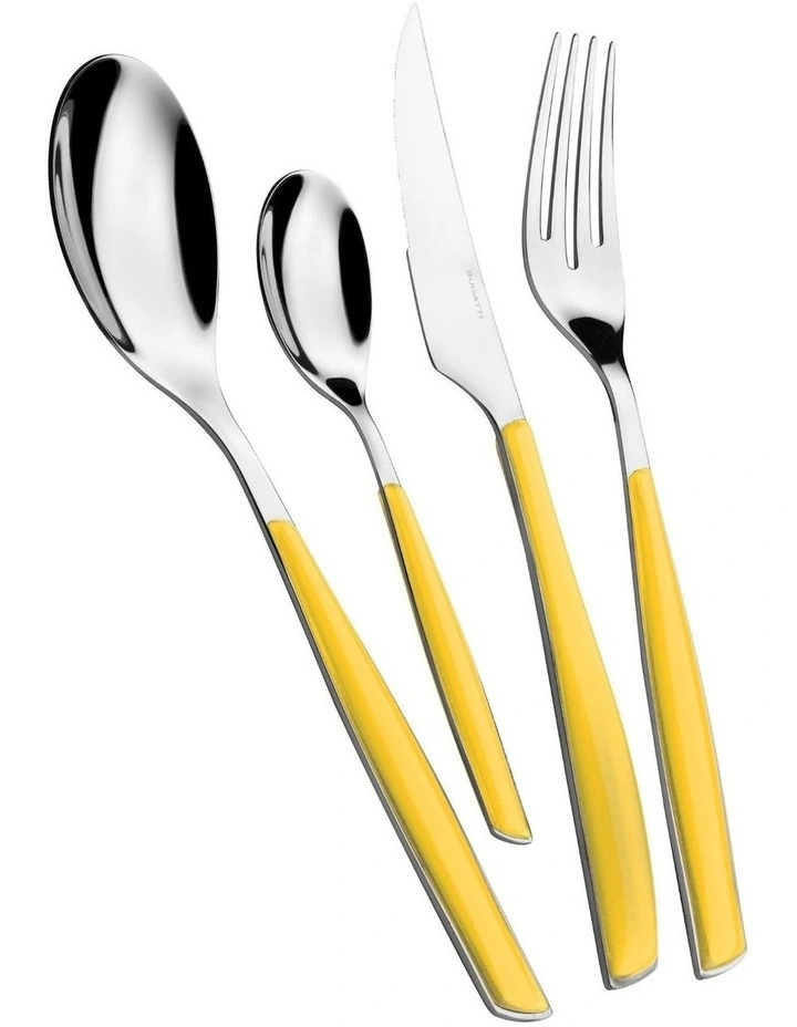 Glamour 24 Piece Cutlery Set in Yellow