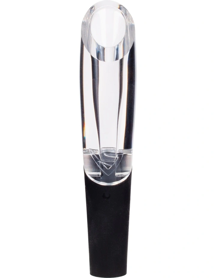 12.67x2.65x 2.65cm On Bottle Wine Aerator Black/Clear