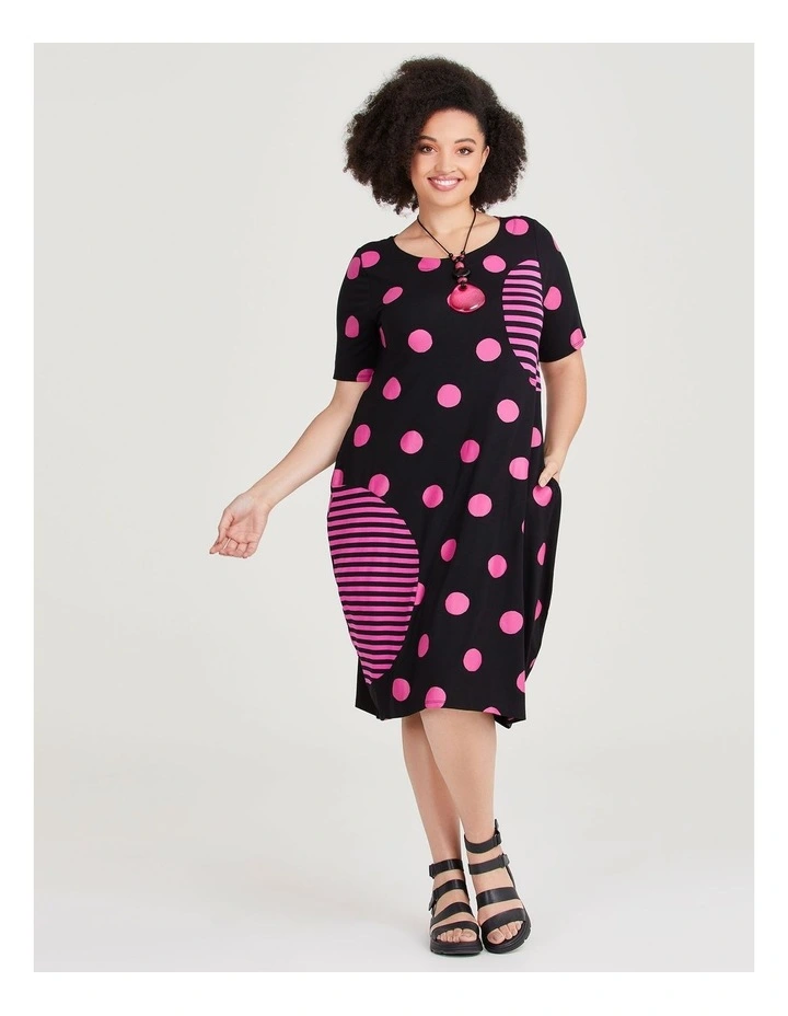 Natural Spot Harmony Dress in Print