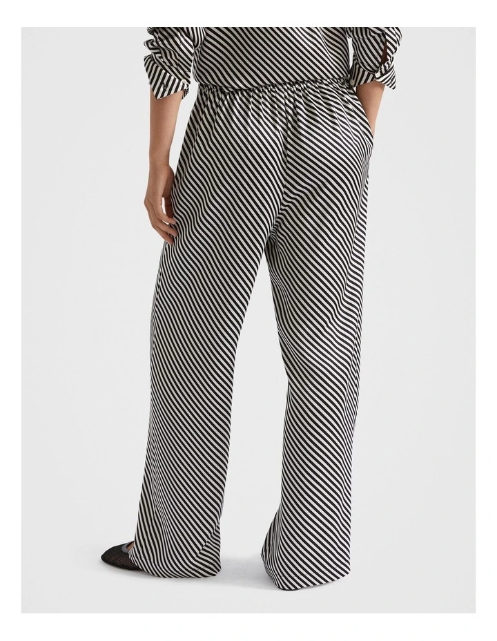 Diagonal Stripe Pant in Black