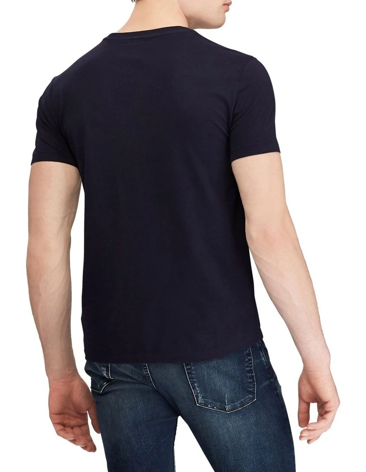 Custom Slim Fit Jersey Crewneck T-Shirt Navy