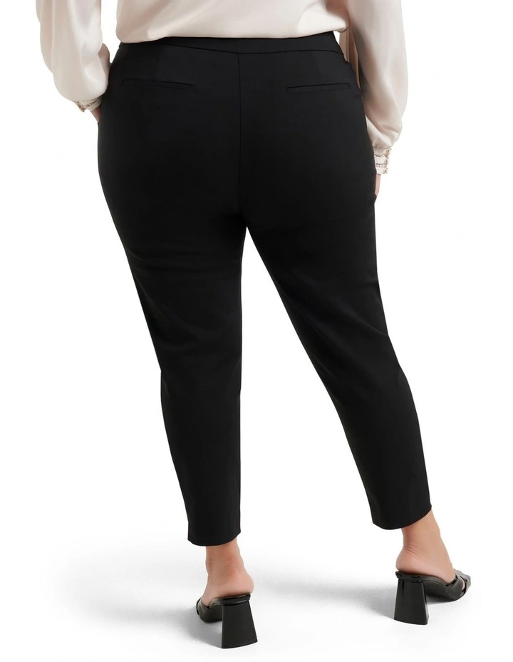 Audrey High Waist Cropped Pants in Black